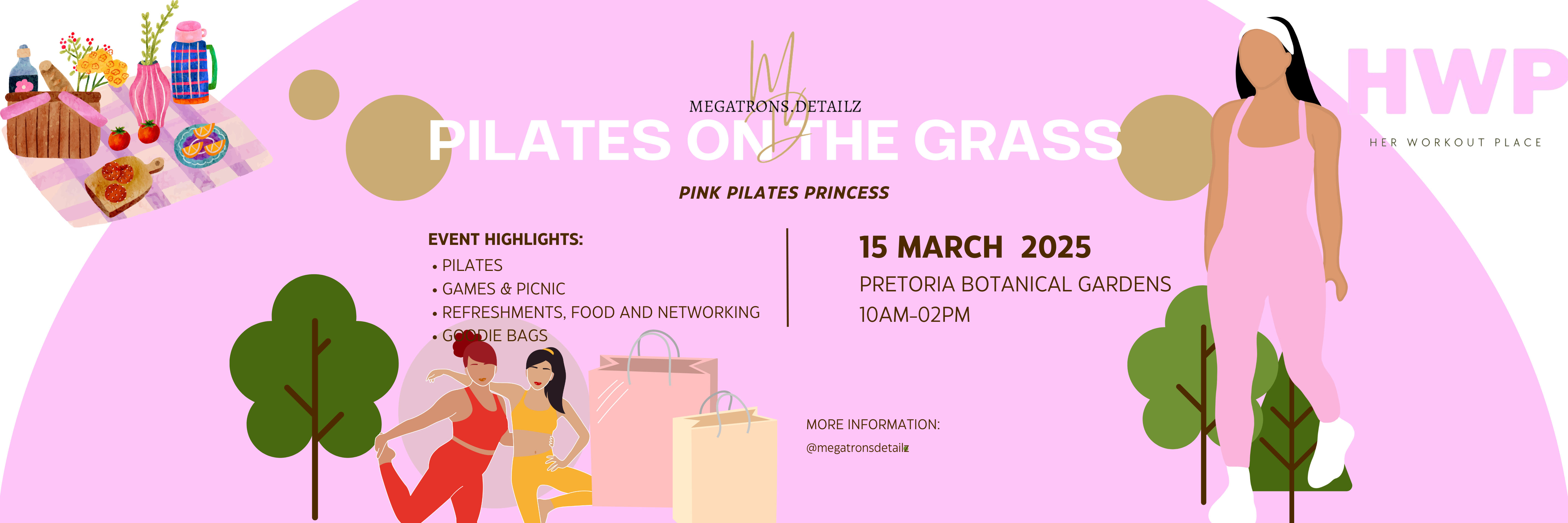 Pilates on the Grass; Pink Pilates Princess