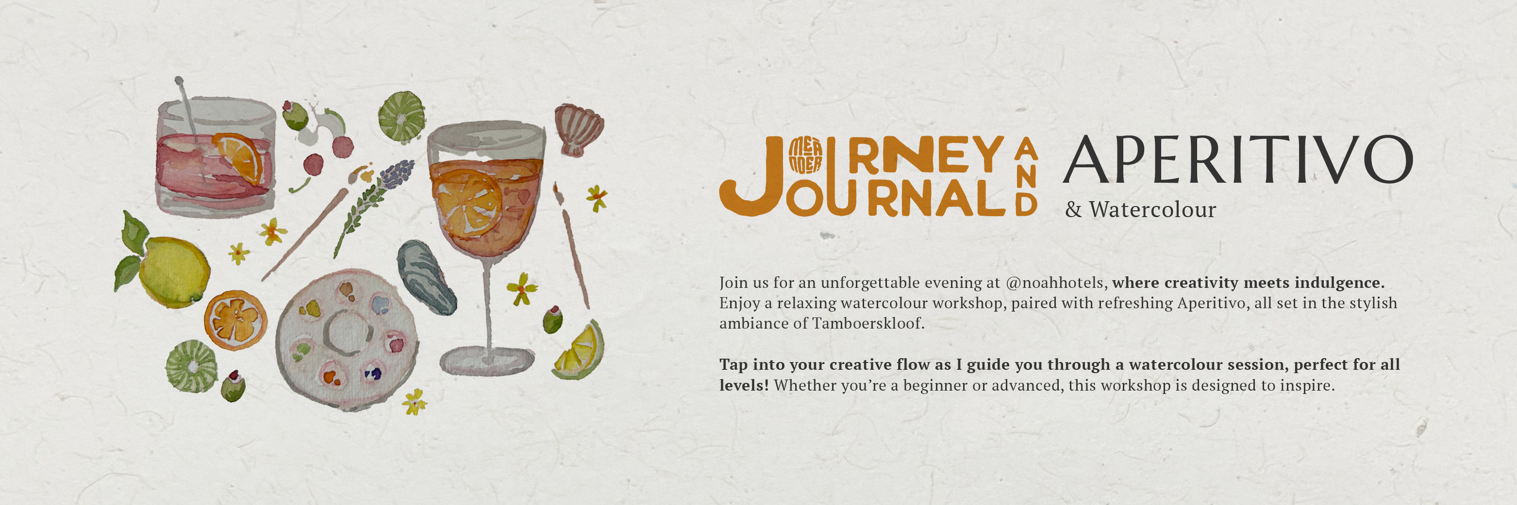 Journey and Journal | Aperitivo & Watercolour Workshop
