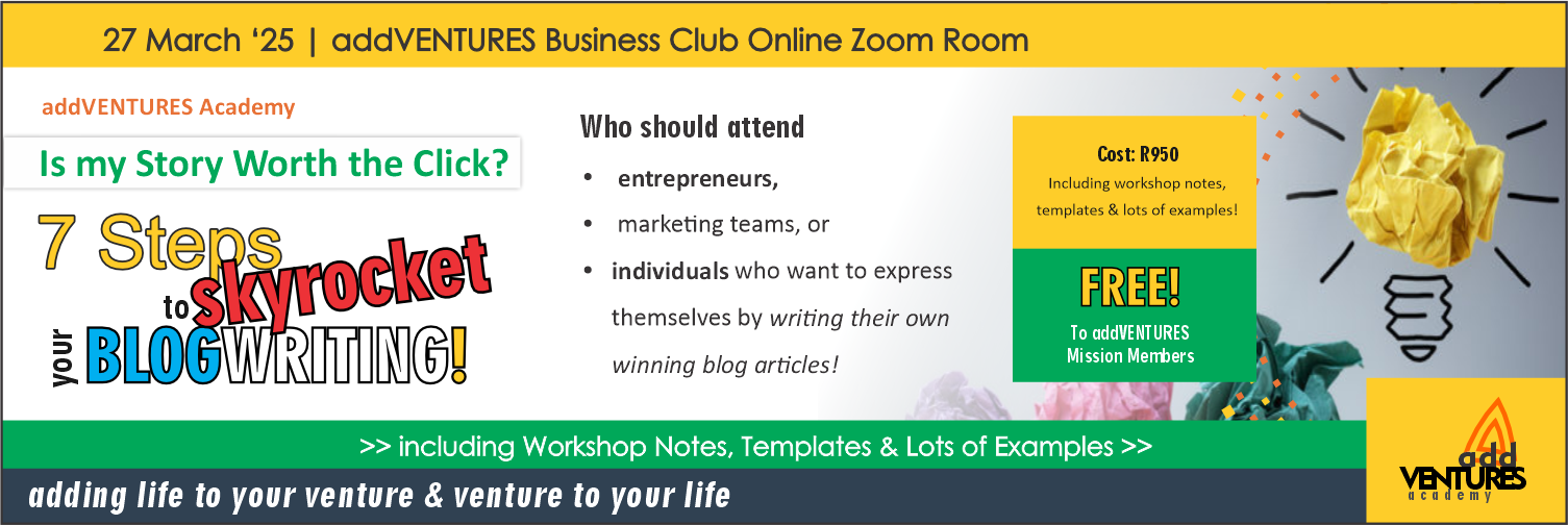 addVENTURES Academy - Is my Story worth a Click masterclass