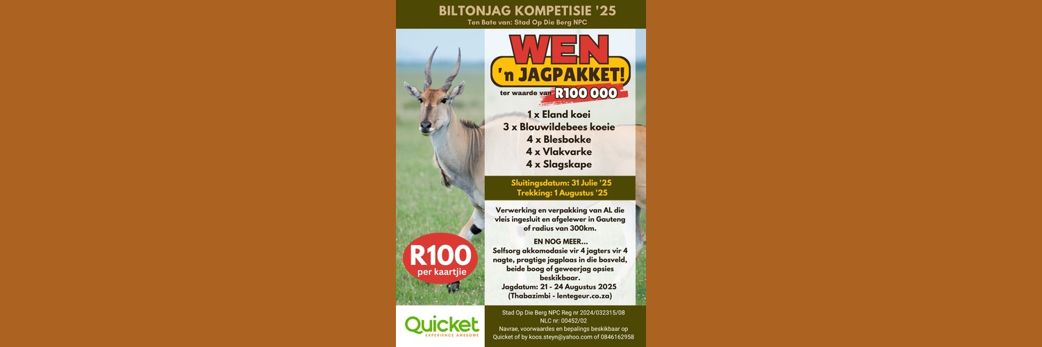 Stad Op Die Berg Biltong jag kompetisie