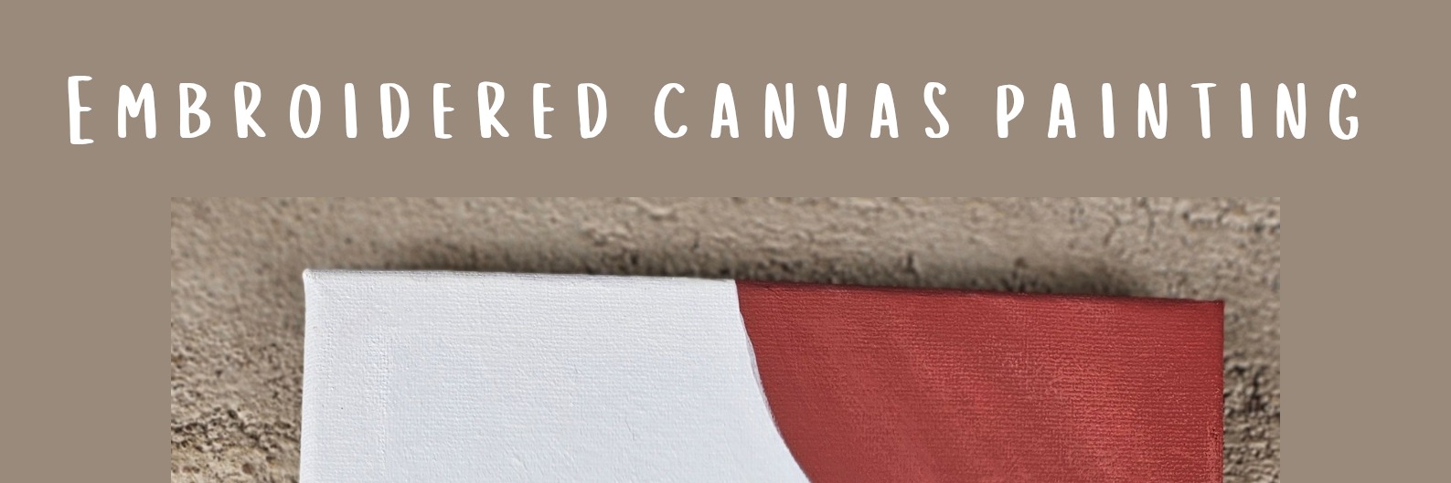 Embroidered canvas art