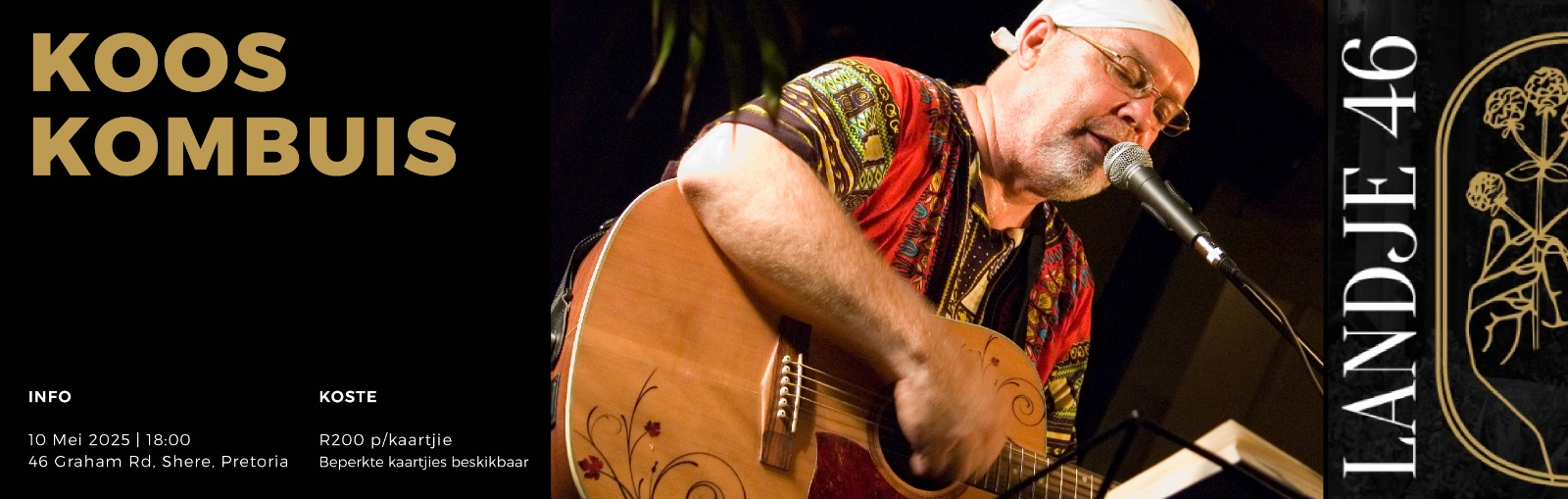 Koos Kombuis Akoesties BUITELUG vertoning