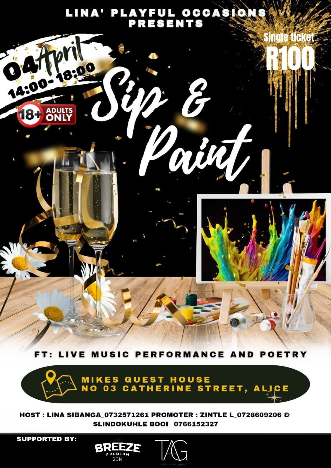 LINA'S PLAYFUL OCCASSIONS SIP AND PAINT