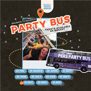 July - Railways to Railways Party Bus!