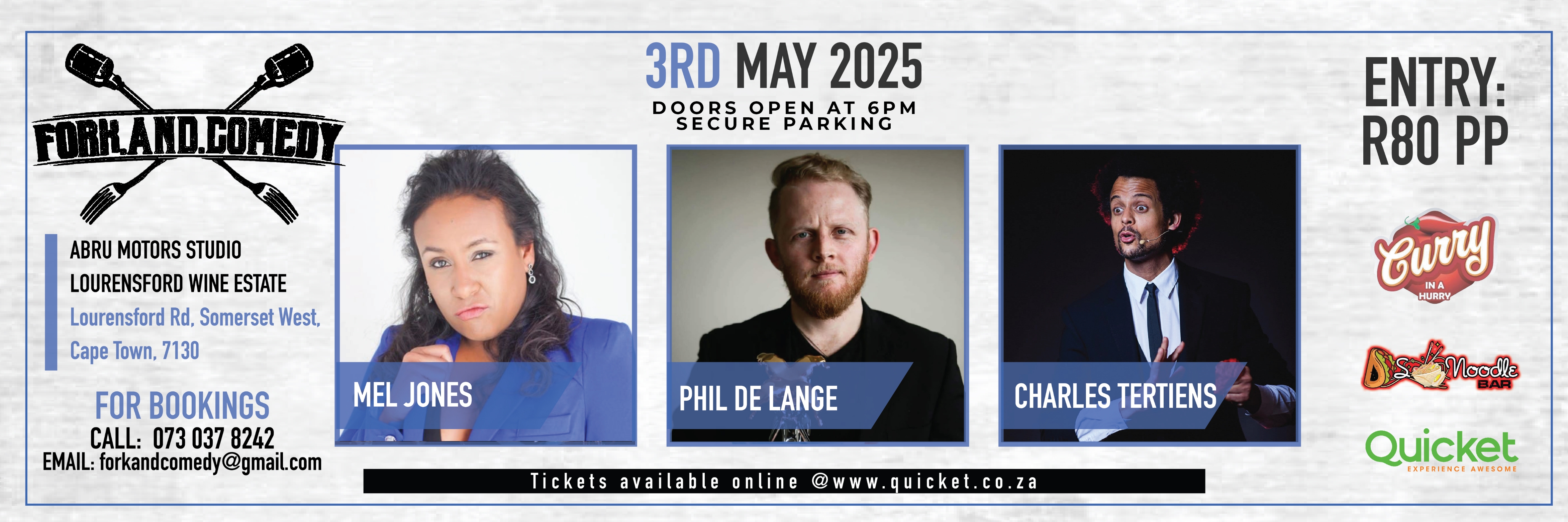 FORK AND COMEDY - 3 MAY