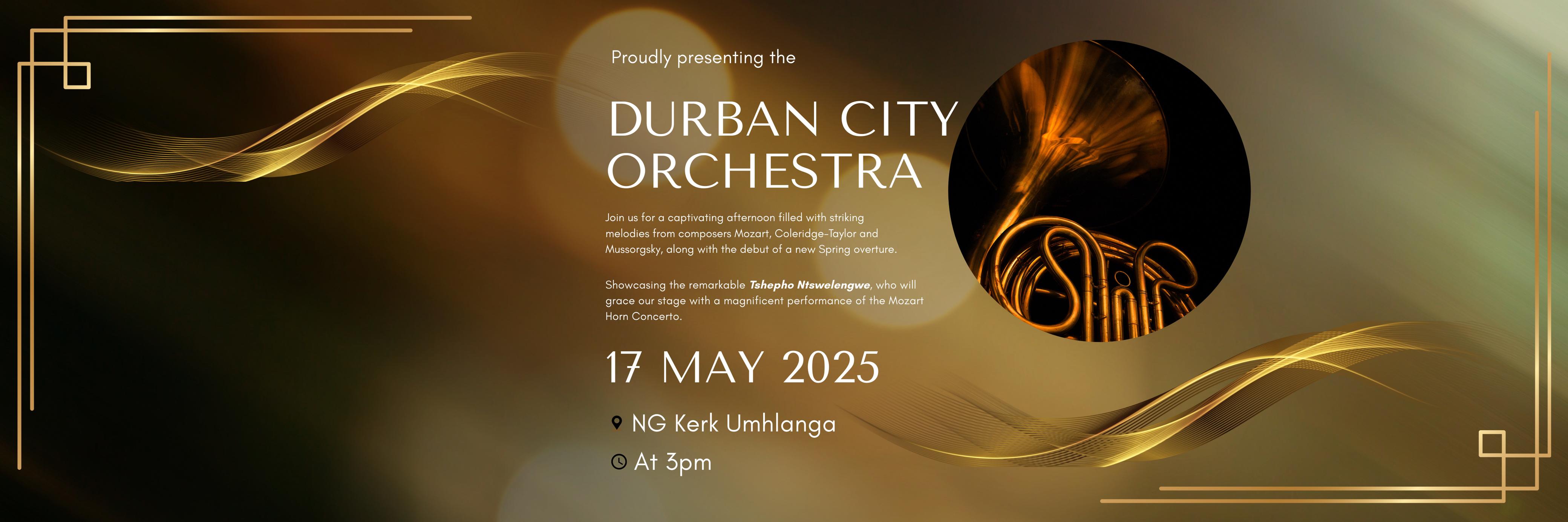The Durban City Orchestra presents a program of popular Classical Music