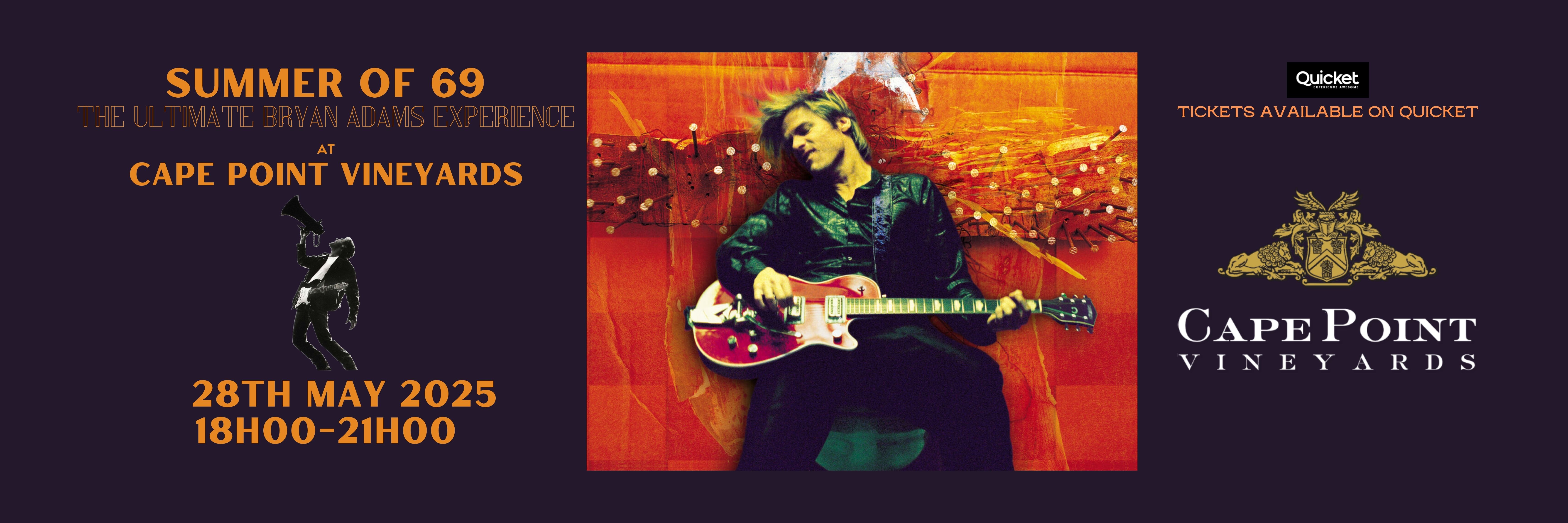 Summer of 69 THE ULTIMATE BRYAN ADAMS EXPERIENCE AT CAPE POINT VINEYARDS