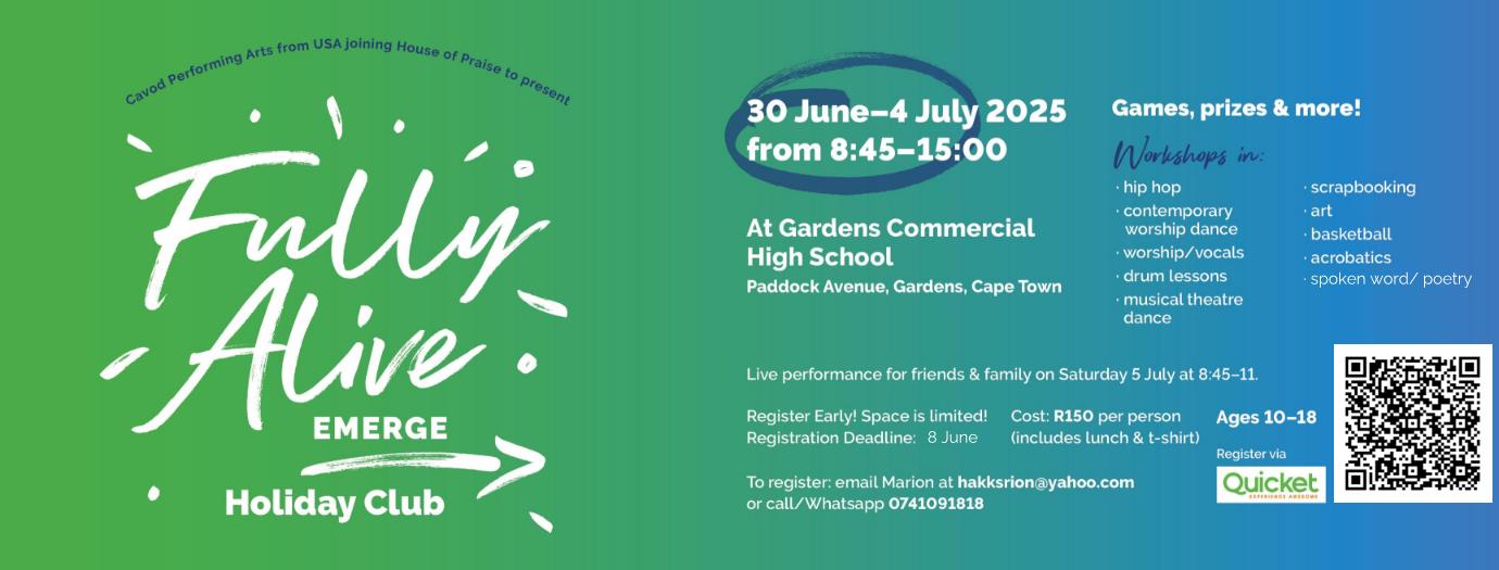 Cavod Performing Arts- Fully Alive EMERGE Holiday Club 2025