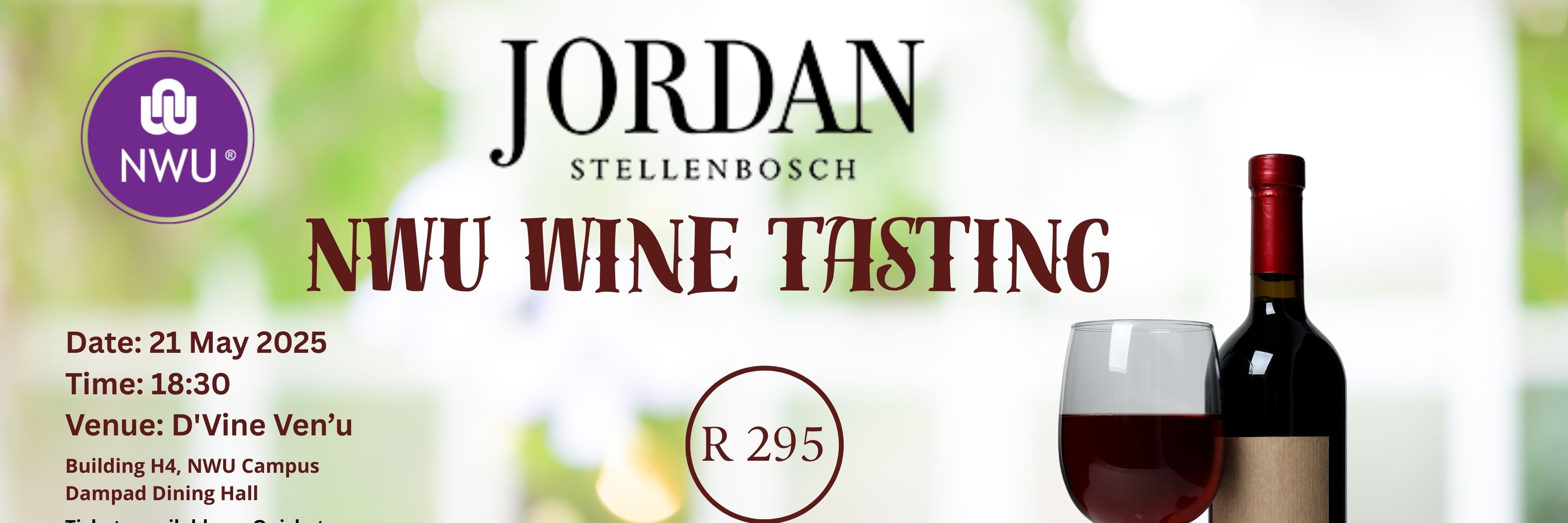 NWU Wine Tasting  - Jordan winery