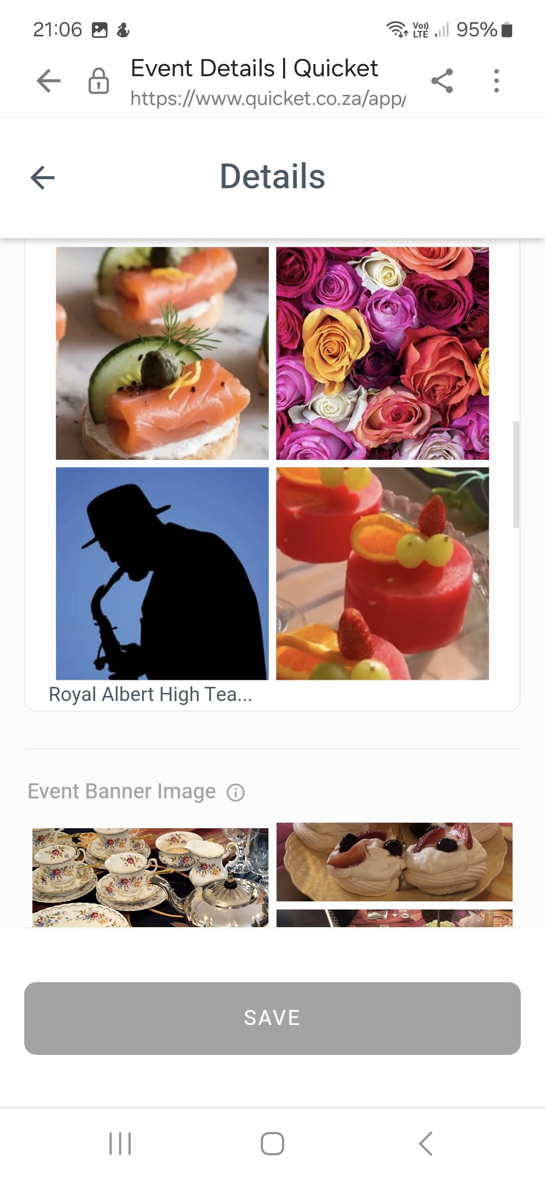 Mother's Day high tea