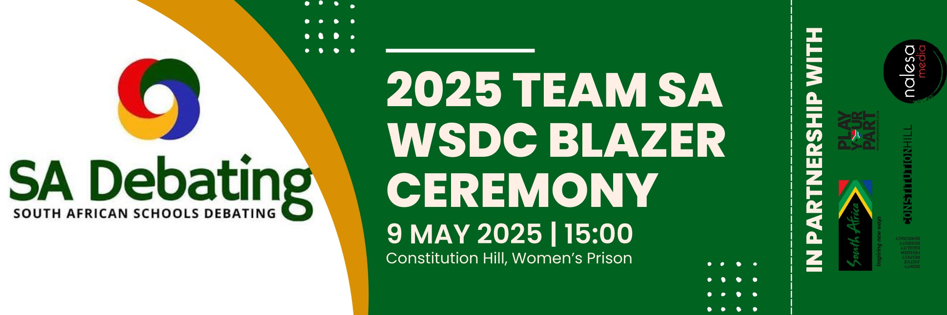 SOUTH AFRICAN DEBATING TEAM OFFICIAL COLOURS CEREMONY