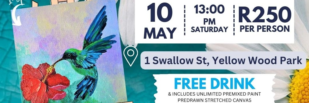 Passion Paint and Sip - Hibicus Hummingbird