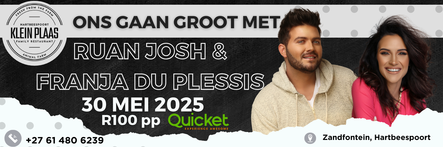 Ruan Josh & Franja Du Plessis LIVE by KLEINPLAAS