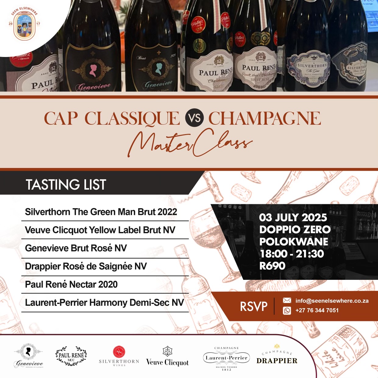 Cap Classique vs Champagne Masterclass - Polokwane
