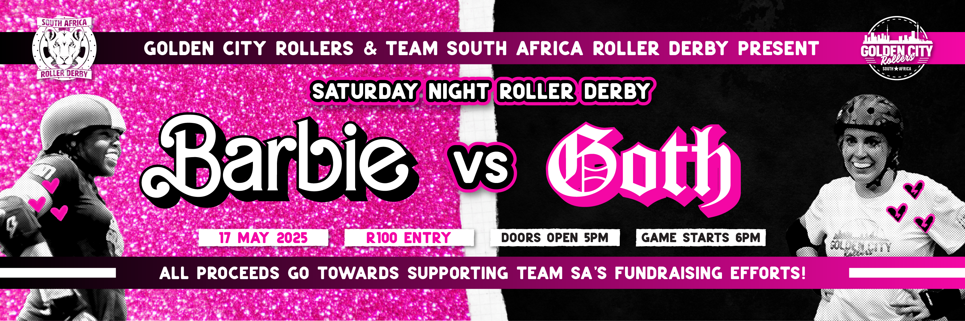 Saturday Night Roller Derby - Barbie vs Goth