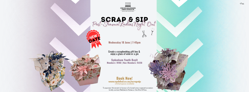 Scrap & Sip Pre-Shavuot Ladies Night Out
