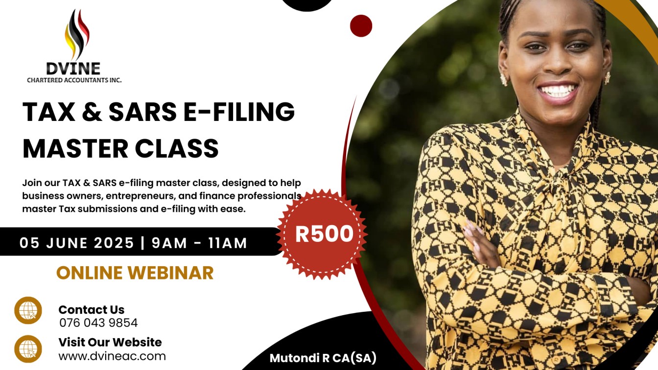 TAX & SARS E- FILING MASTER CLASS