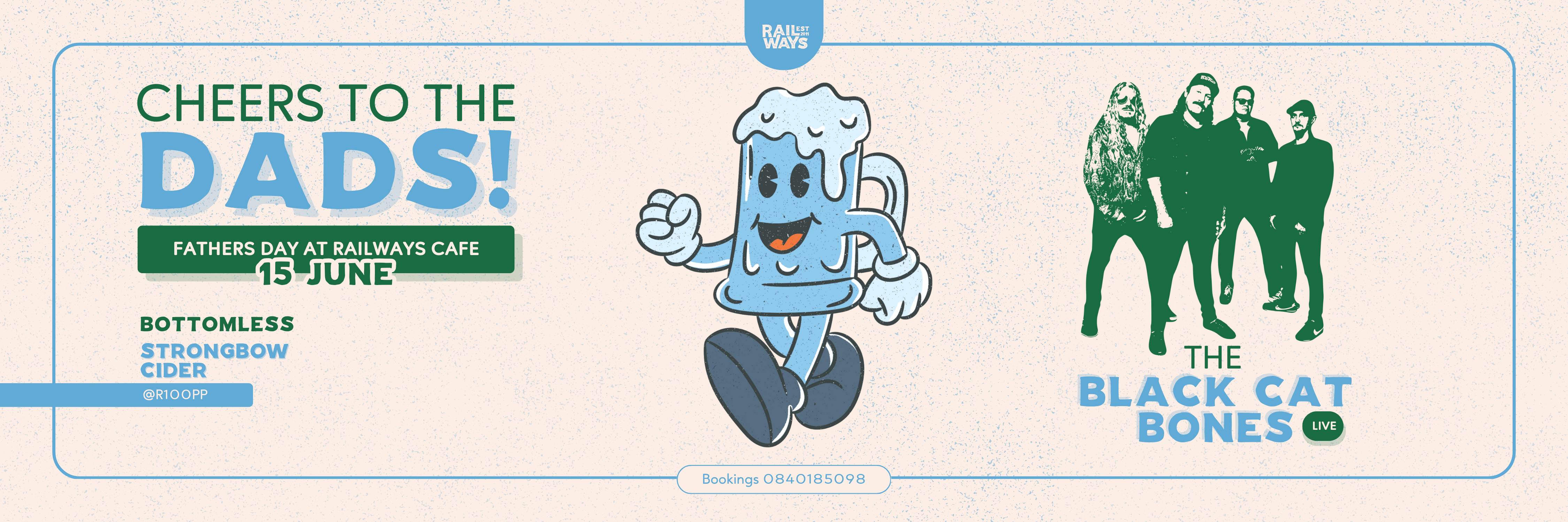 Cheers to the dads! Bottomless Strongbow at Railways Cafe Irene