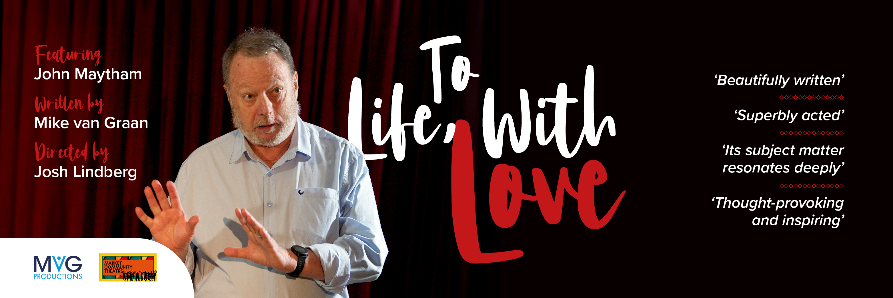 To Life, With Love BOOKING NOW ONLY SEDGEFIELD