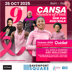 9th Annual CANSA Shades of Pink Davenport Square 5km Fun Run/Walk 2025