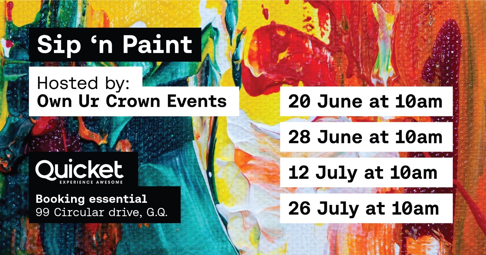 Own Ur Crown Events SipnPaint Saturdays