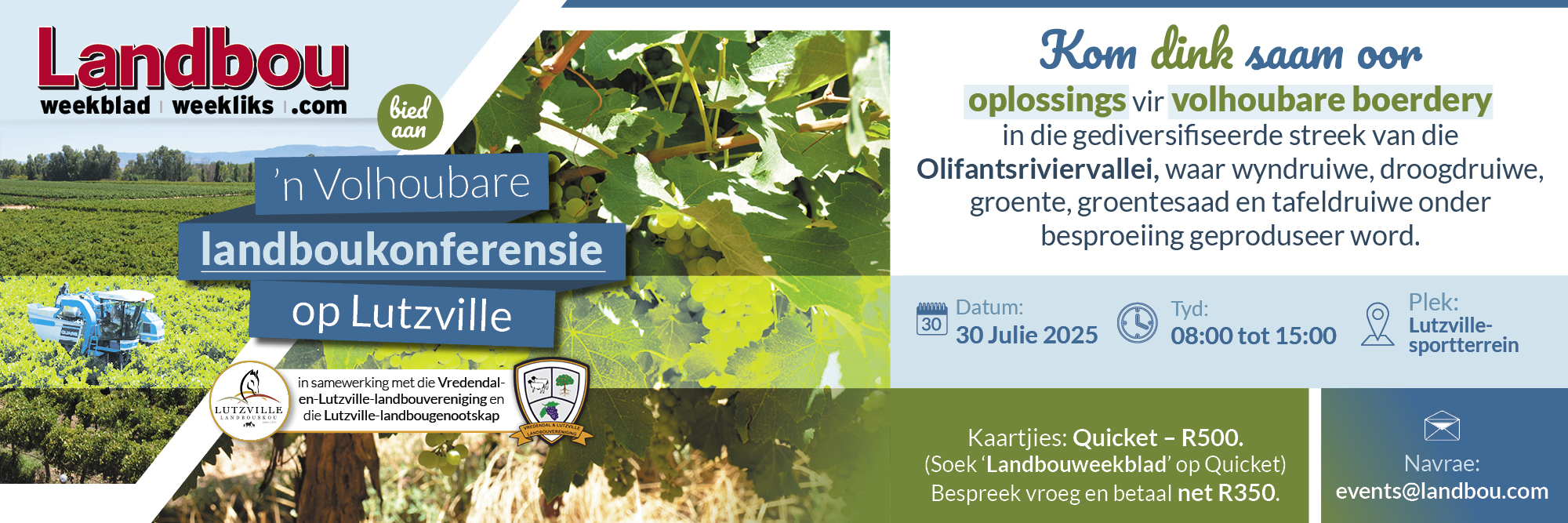 Volhoubare landbou-konferensie op Lutzville
