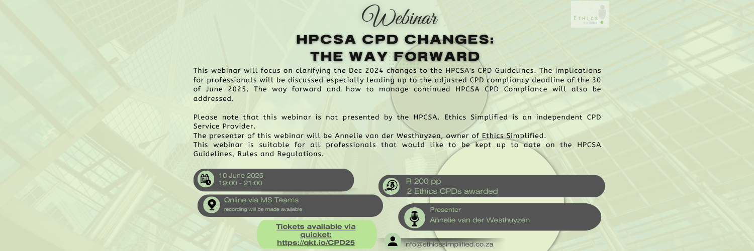HPCSA CPD Changes: The Way Forward