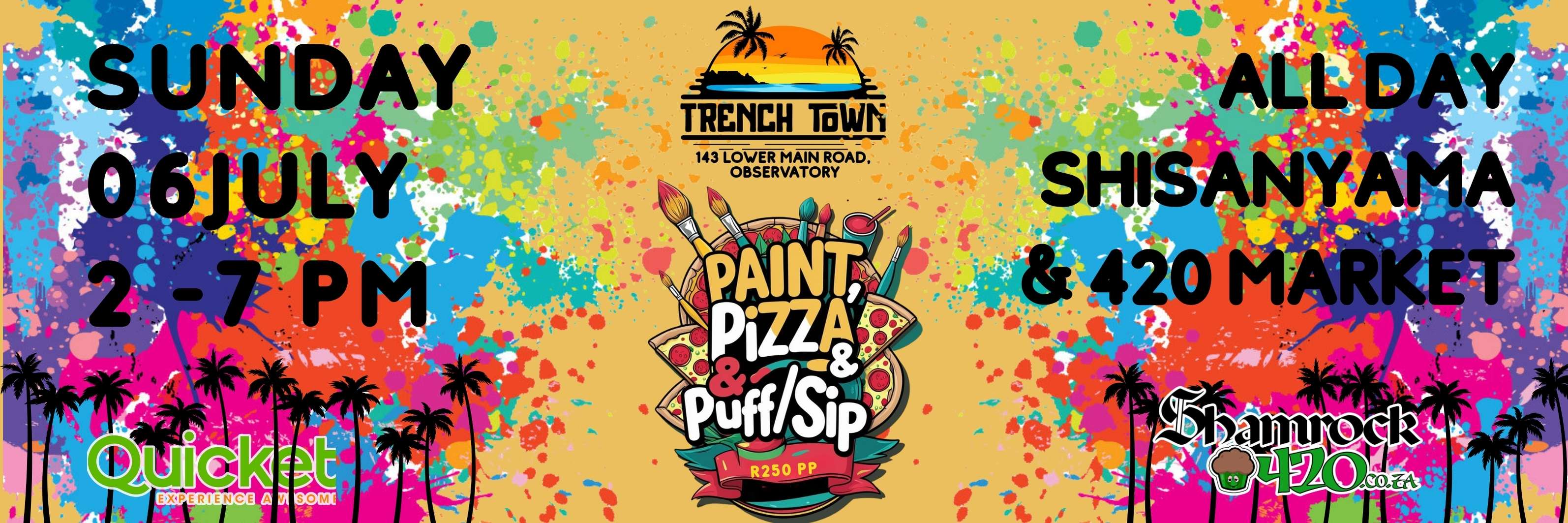 Shamrock420 presents: Paint, Pizza & Puff / Sip at Trenchtown