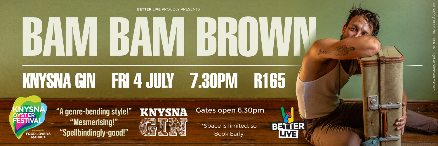 Bam Bam Brown live at the Knysna Oyster Festival