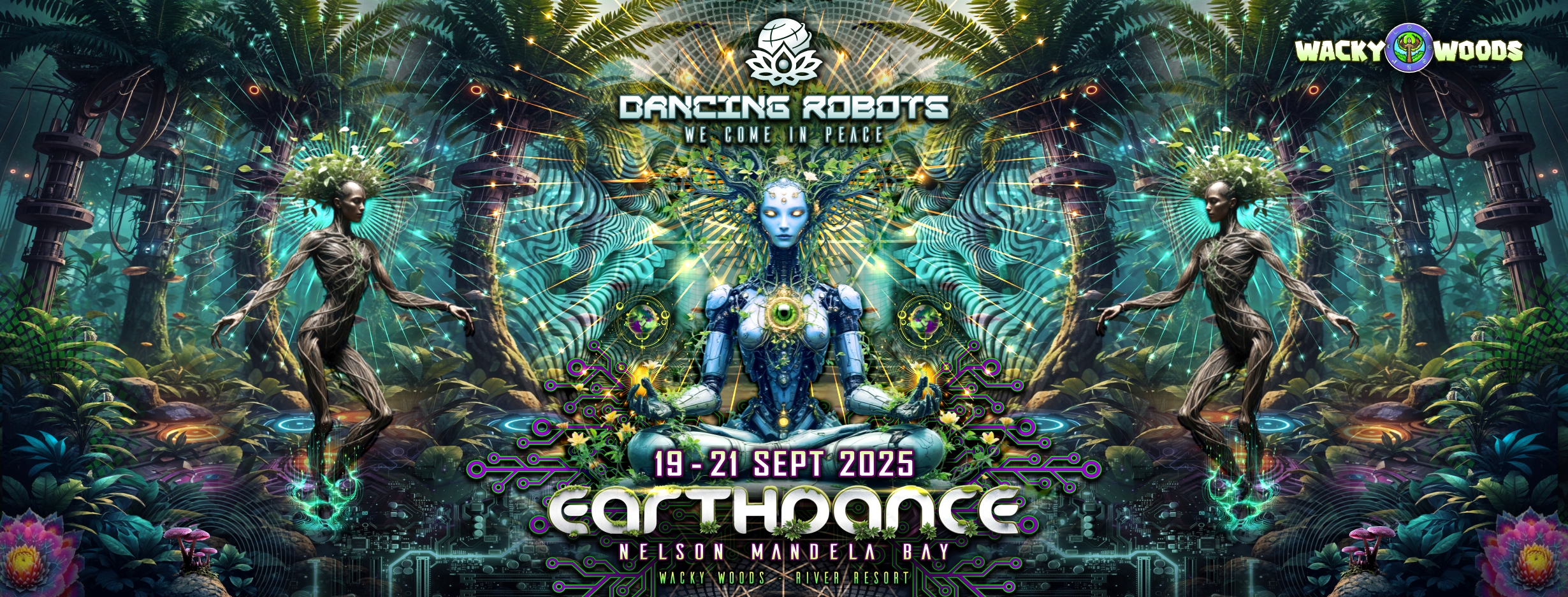 Earthdance Nelson Mandela bay - Dancing robots - We come in peace