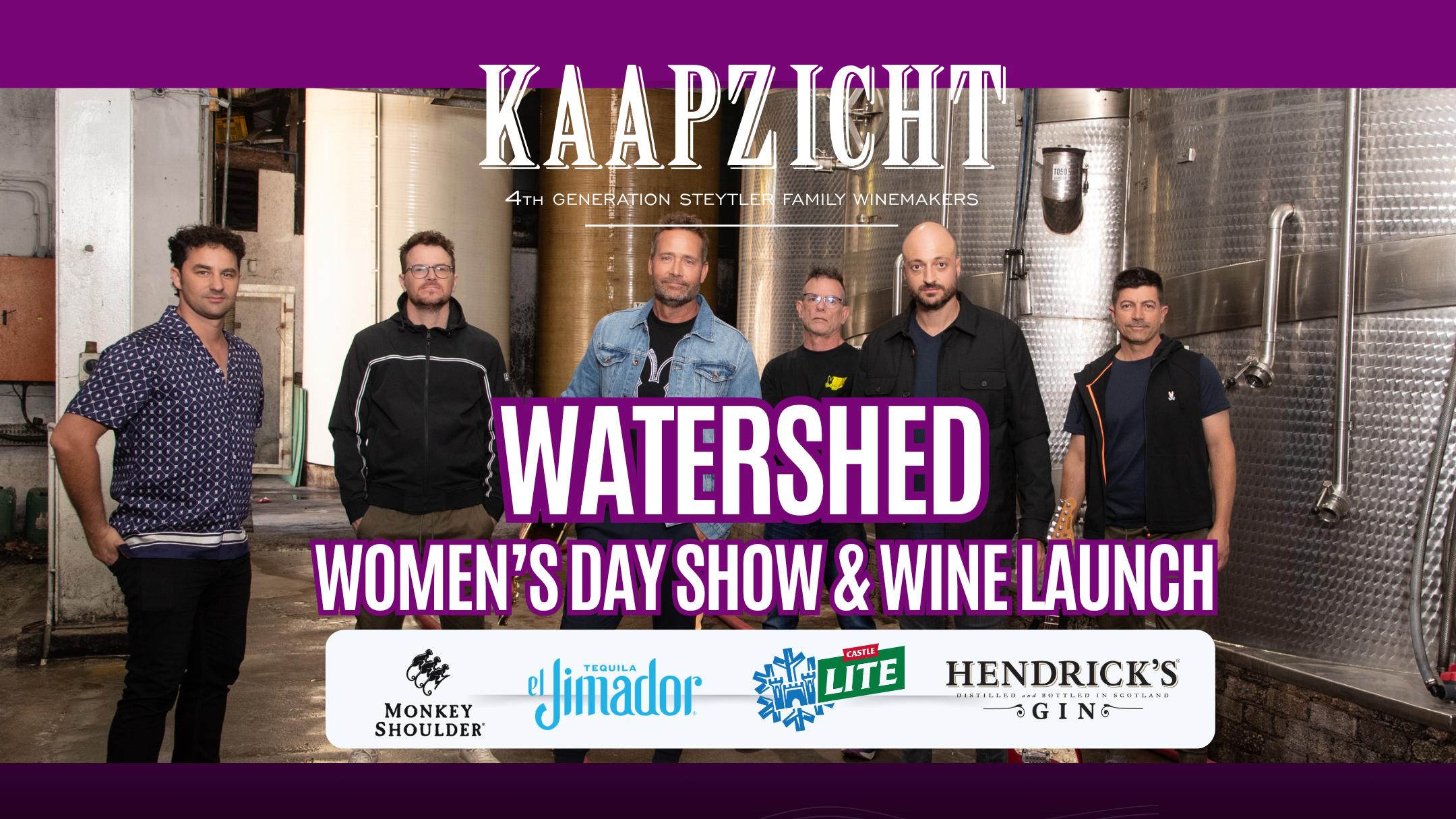 Watershed LIVE at Kaapzicht this Women's Day