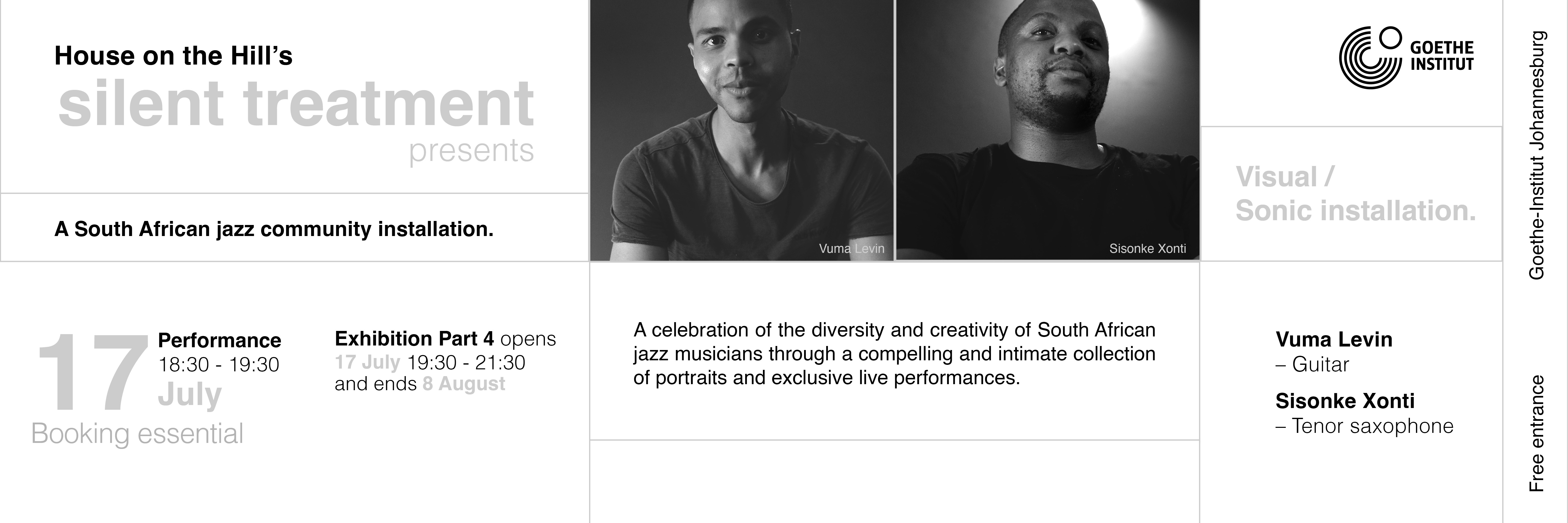 House on the Hill 'Silent Treatment' presents Vuma Levin and Sisonke Xonti