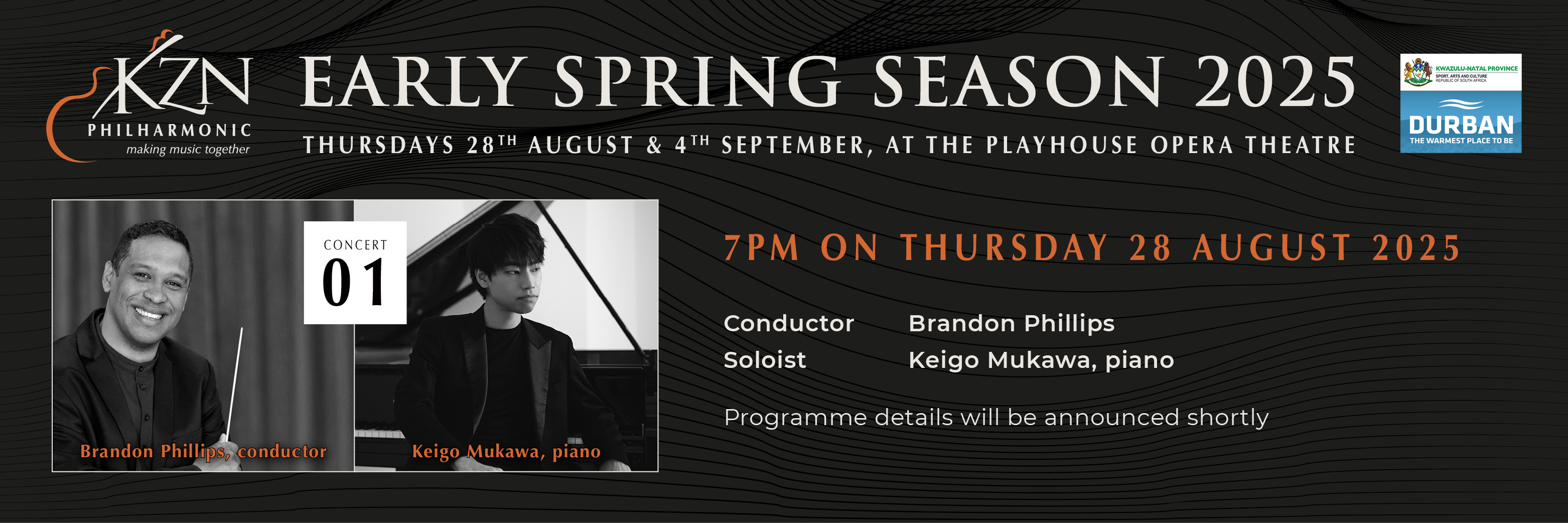 KZN Philharmonic Orchestra 2025 EARLY SPRING Symphony Season Concert 1