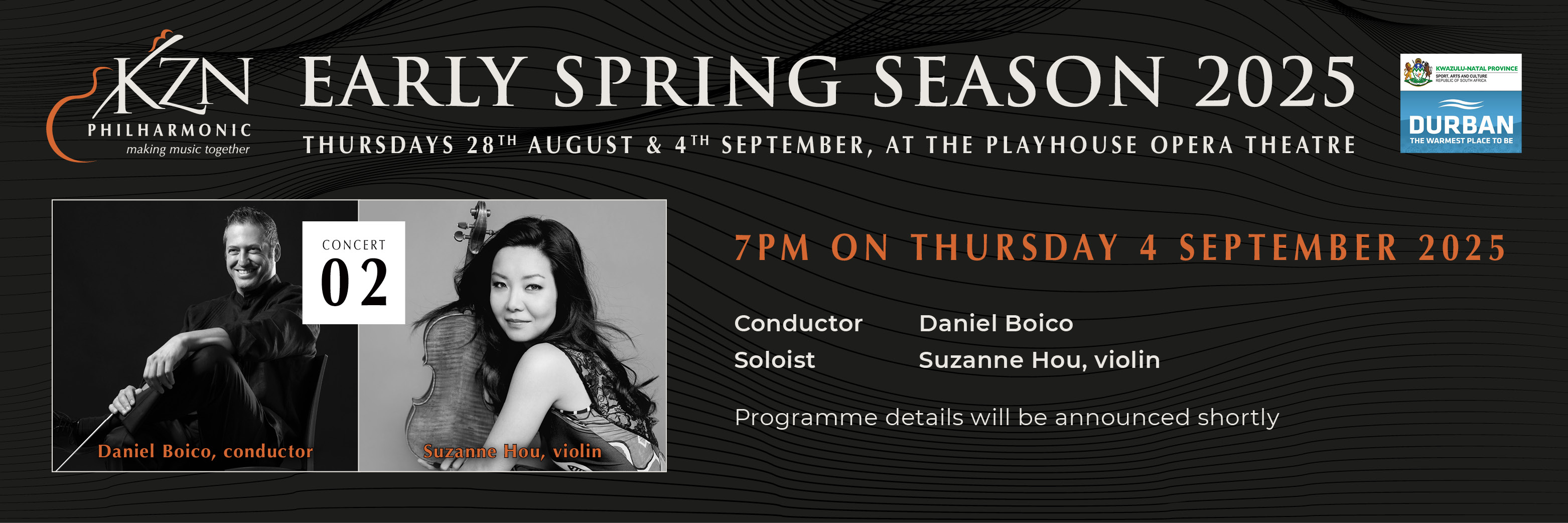 KZN Philharmonic Orchestra 2025 EARLY SPRING Symphony Season Concert 2