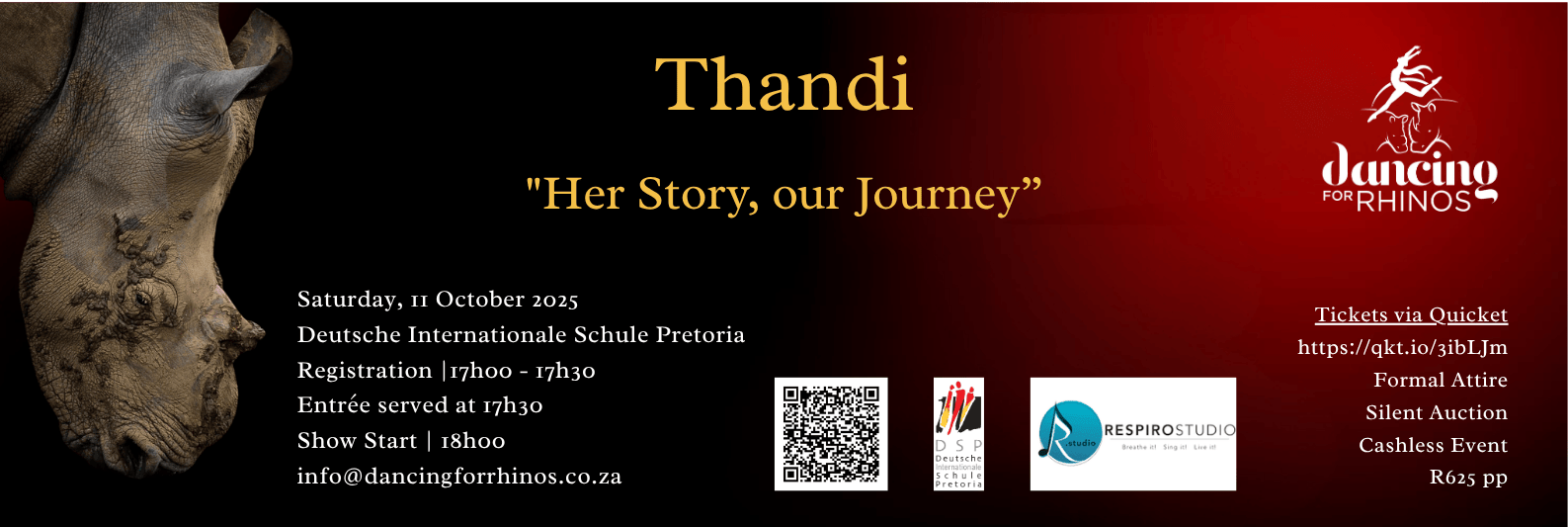 Dancing for Rhinos - Conservation Gala Event - 11 October 2025