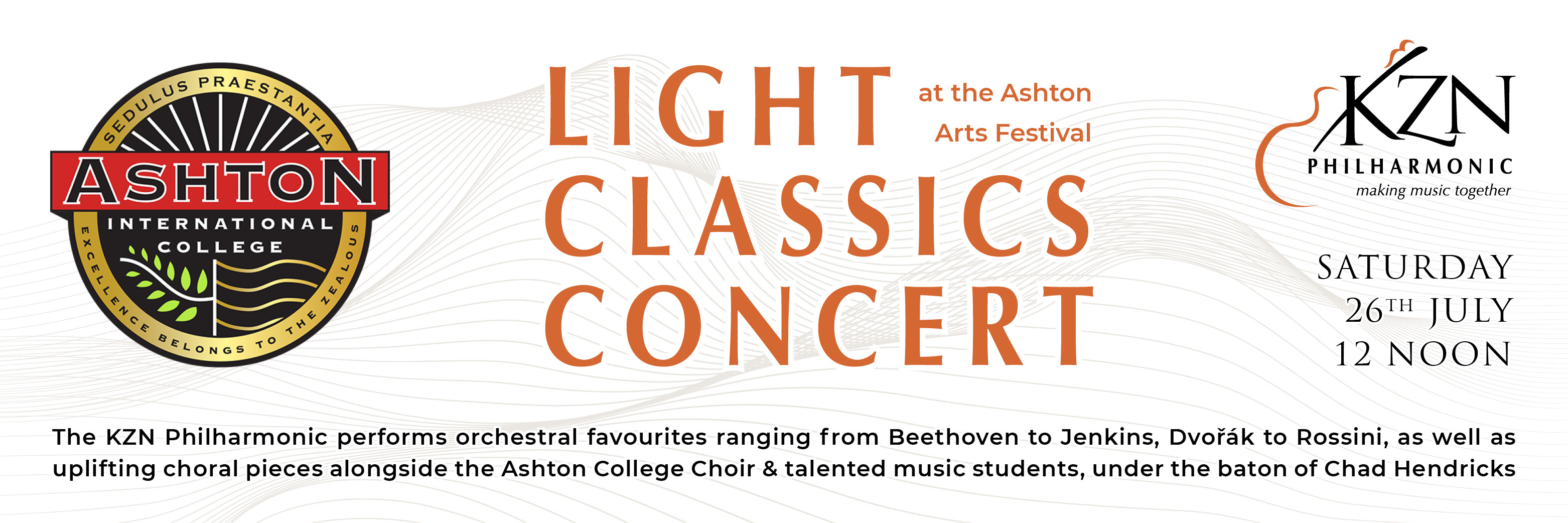 Light Classics Concert with the KZN Philharmonic Orchestra at the Ashton Arts Festival