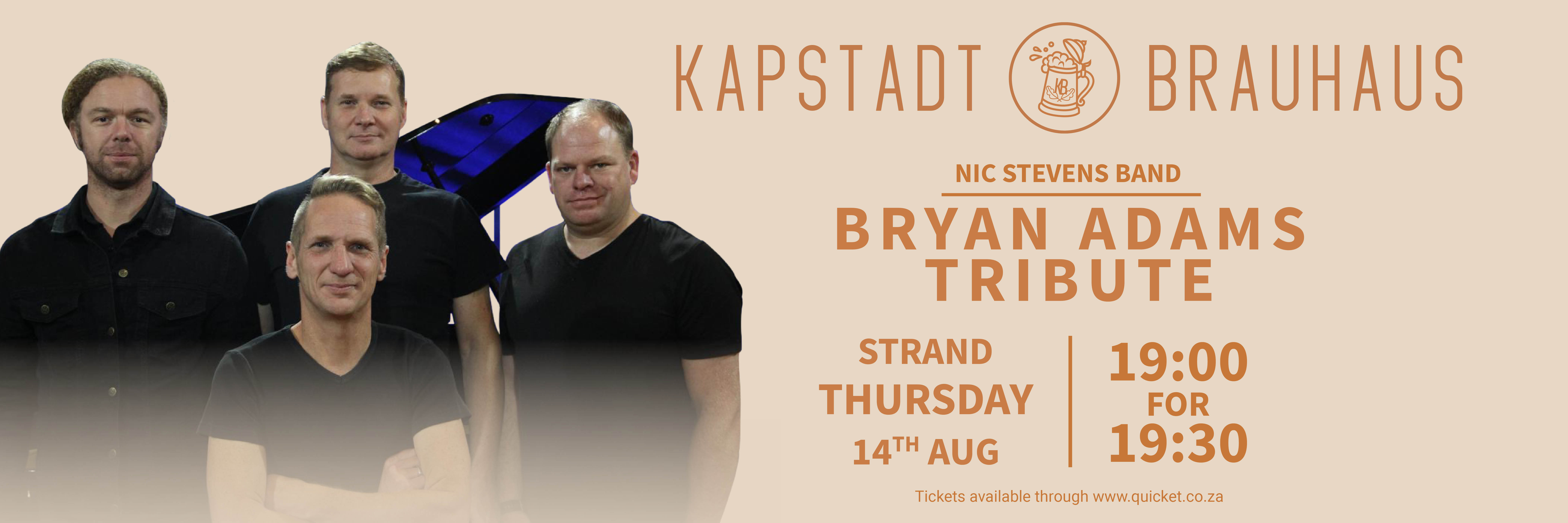 Nic Stevens Band - A Tribute to Bryan Adams | Kapstadt Brauhaus Strand
