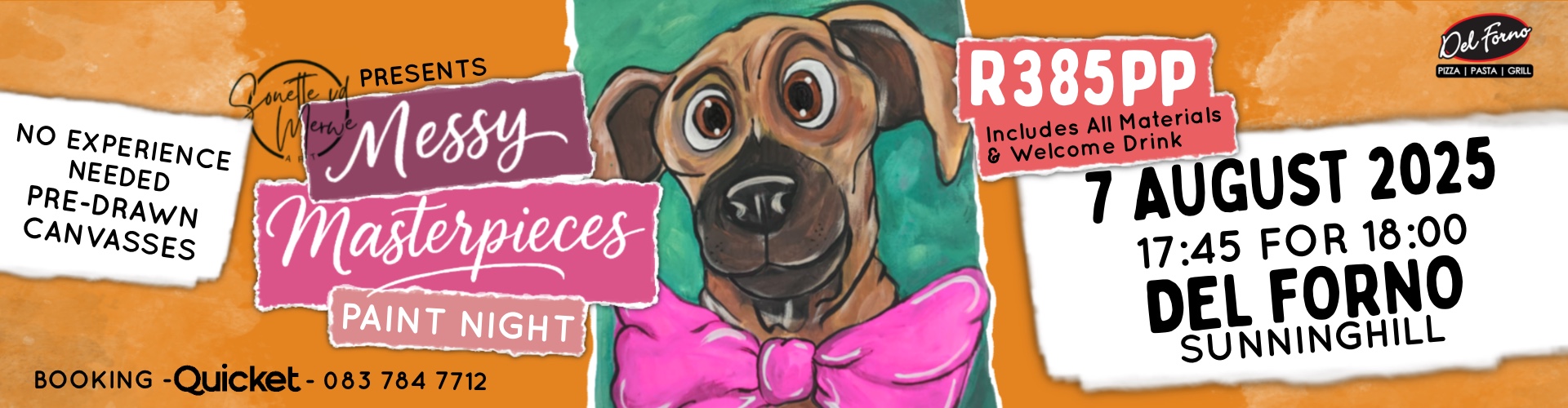 Messy Masterpieces Paint Night @ Del Forno Sunninghill