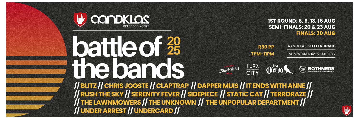 AANDKLAS STELLENBOSCH BATTLE OF THE BANDS 2025