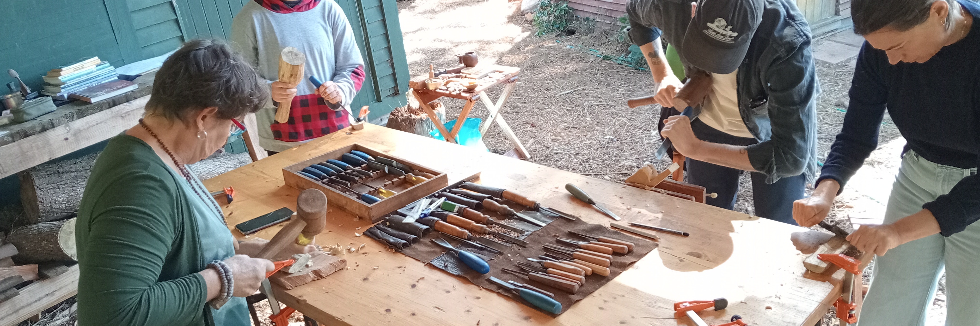 Woodcarving workshop at Soil for Life (December)