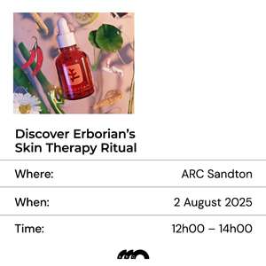 ARC X Erborian Masterclass ARC Sandton
