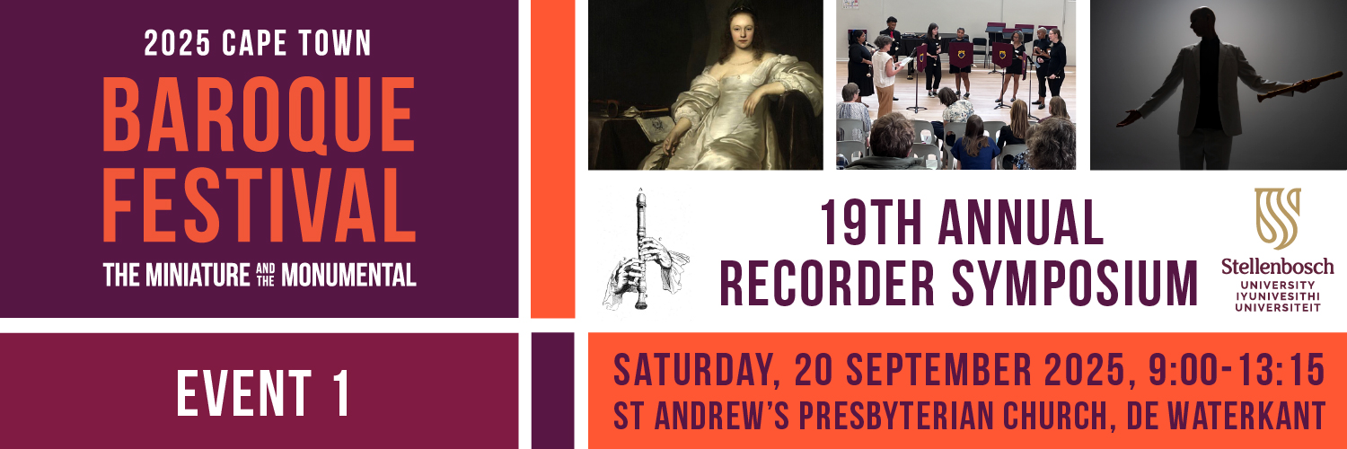 19th Annual Recorder Symposium (2025 Cape Town Baroque Festival - EVENT 1)