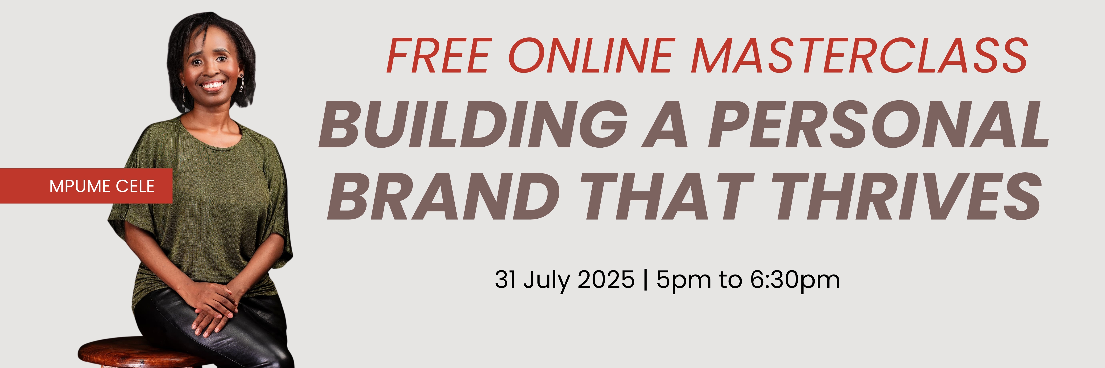 FREE Masterclass: Building a Personal Brand that Thrives