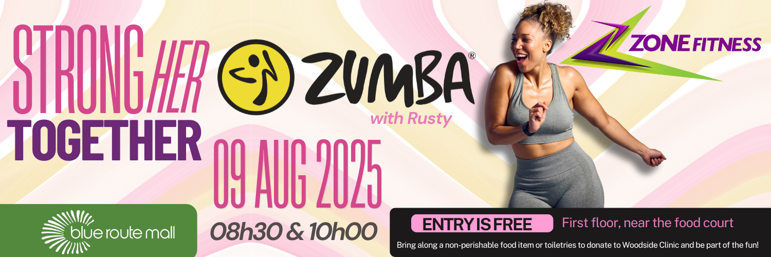 StrongHER Together Zumba classes at Blue Route Mall in conjunction with Zone Fitness