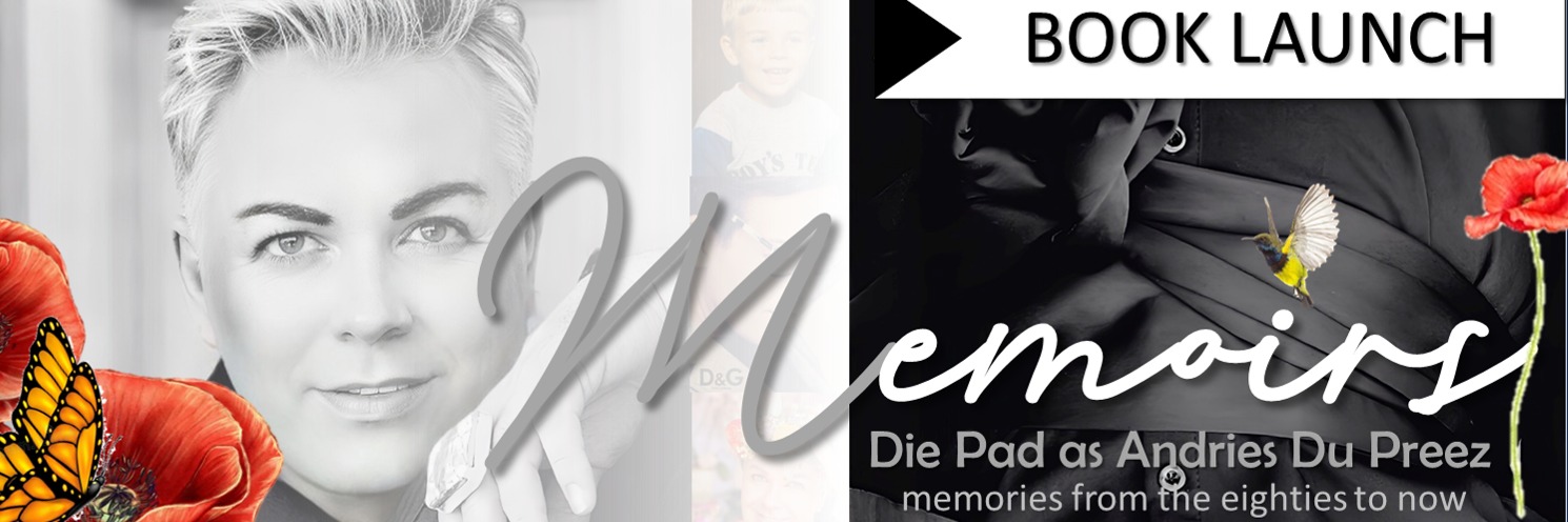 MEMOIRS "Die pad as Andries Du Preez" with memories from the 80's till now! The 2026 Photo & Inspirational Diary Book Launch.