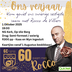 Laerskool Koue Bokkeveld se 60ste verjaarsdag saam met Rocco de Villiers