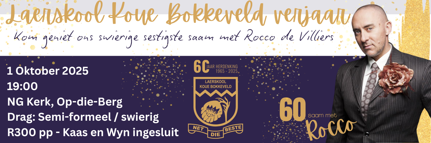 Laerskool Koue Bokkeveld se 60ste verjaarsdag saam met Rocco de Villiers