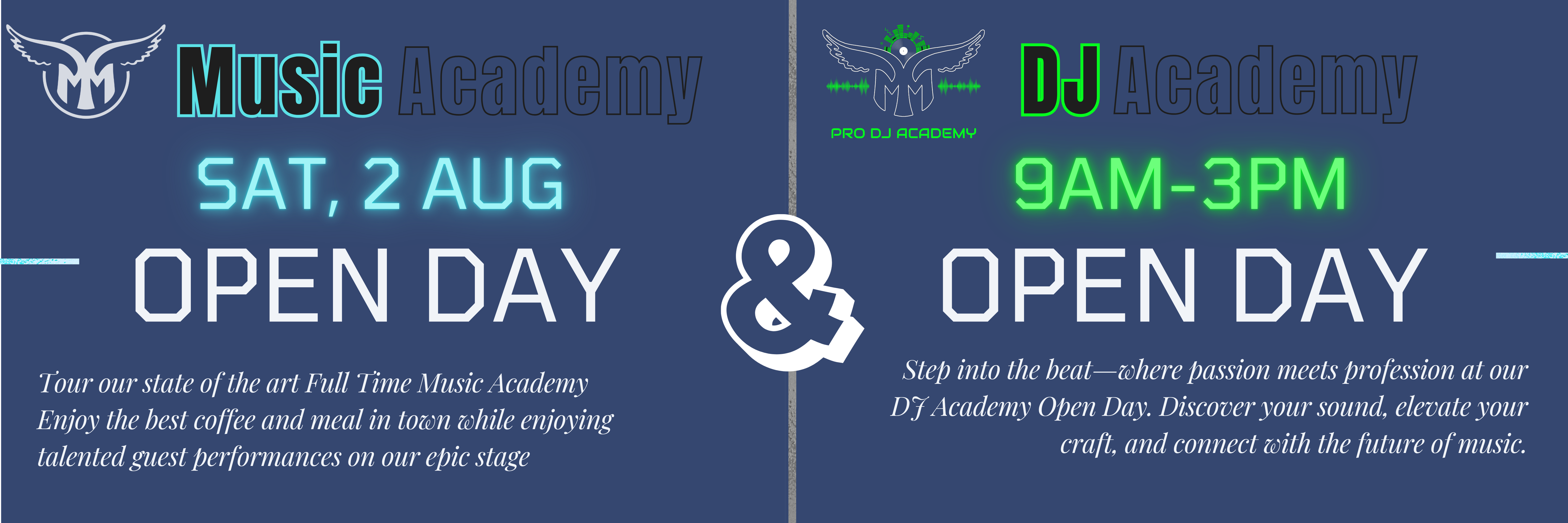 Free Entry OPEN DAY - M&M Music & DJ Academy