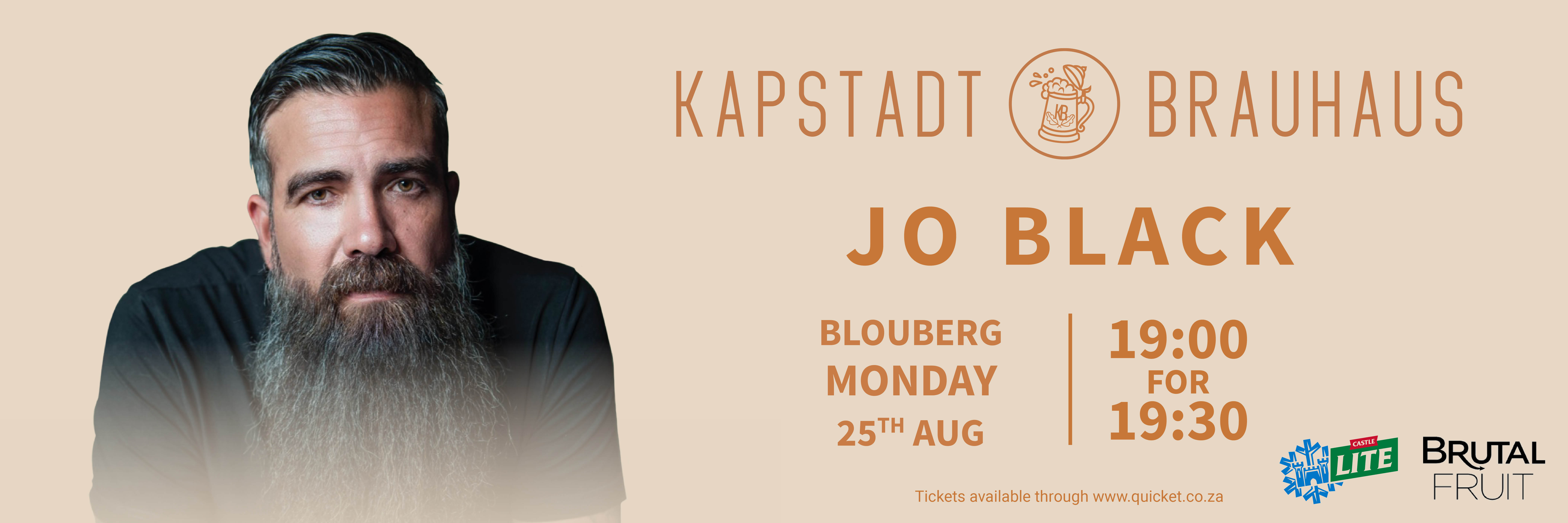 Jo Black live by Kapstadt Brauhaus Bloubergstrand