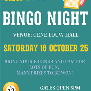 Bingo Night - 18 October 2025